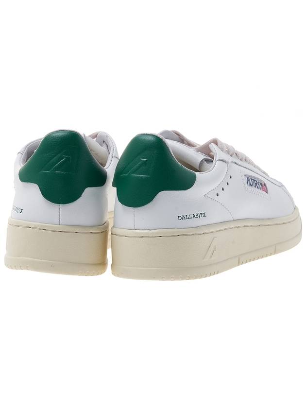 Dallas Green Tab Leather Low Top Sneakers White - AUTRY - BALAAN 5