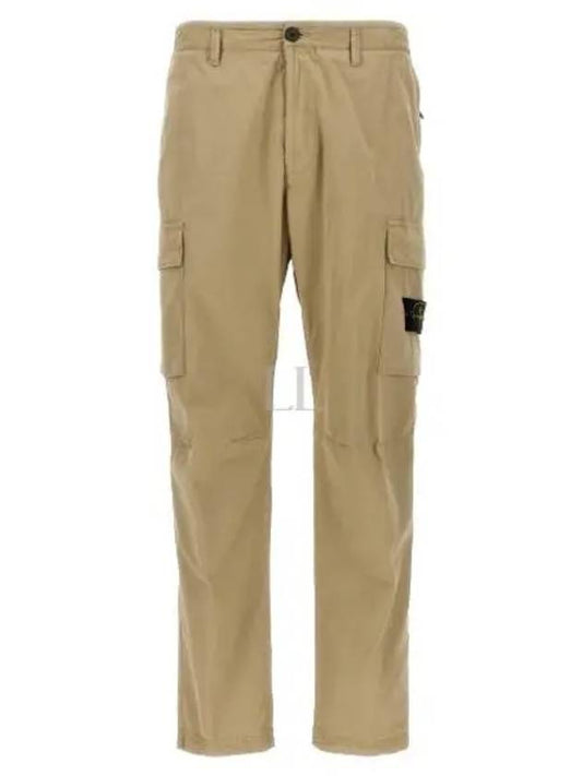 Compass Badge Gabardine Cargo Straight Pants Beige - STONE ISLAND - BALAAN 2