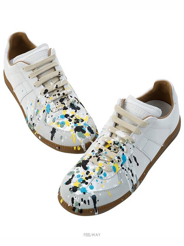 Replica Paint Drop Low Top Sneakers White - MAISON MARGIELA - BALAAN 3