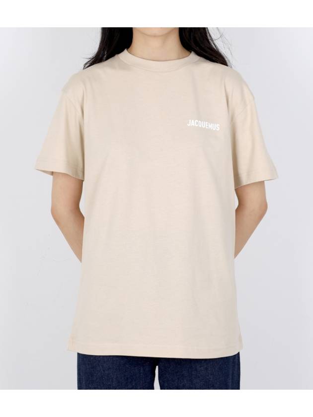 Le Logo Short Sleeve T-Shirt Light Beige - JACQUEMUS - BALAAN 2