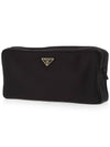 Triangle Logo Silk Satin Pouch Bag - PRADA - BALAAN 3