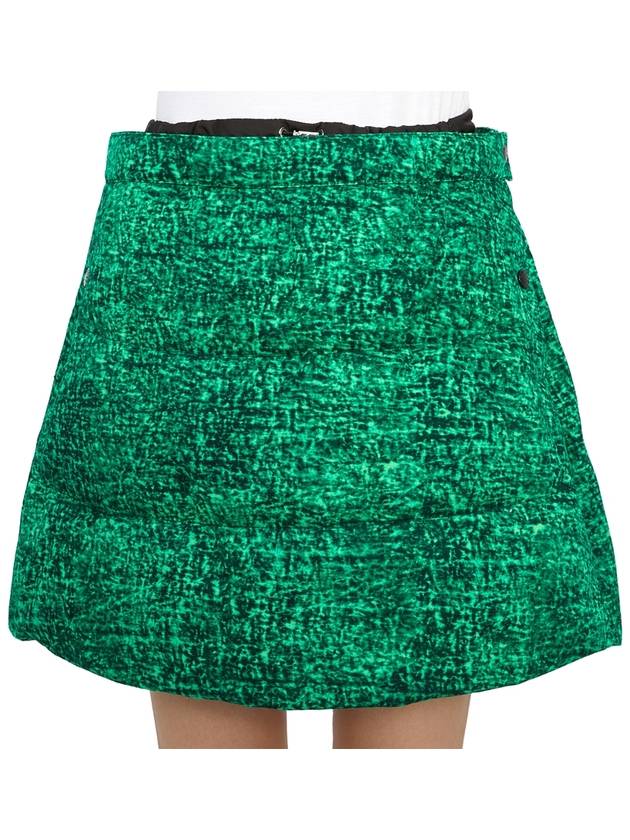 JW Anderson Women's Print Cotton A-Line Skirt Green - MONCLER - BALAAN.