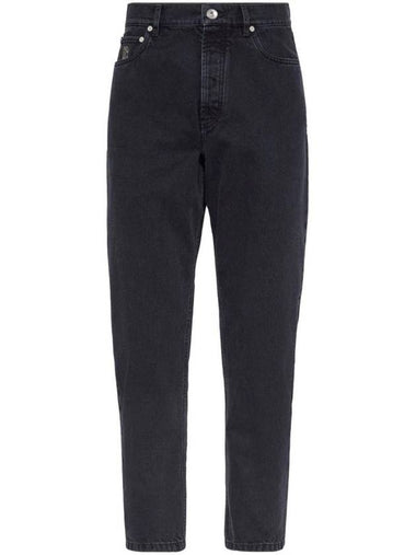 Mid Rise Slim Fit Jeans Black - BRUNELLO CUCINELLI - BALAAN 1