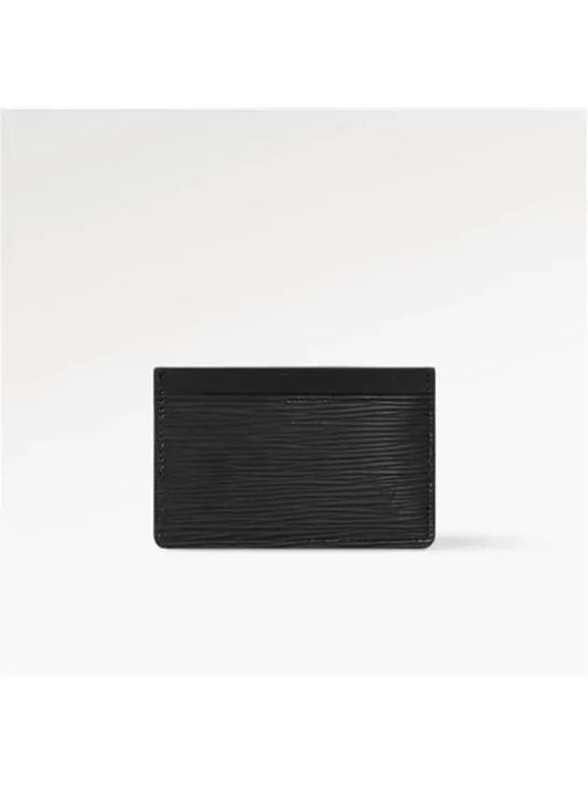 Epi Logo Leather 1-stage Card Wallet Black - LOUIS VUITTON - BALAAN 2