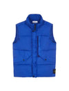 Wappen Patch High Neck Padding Vest Royal Blue - STONE ISLAND - BALAAN 2