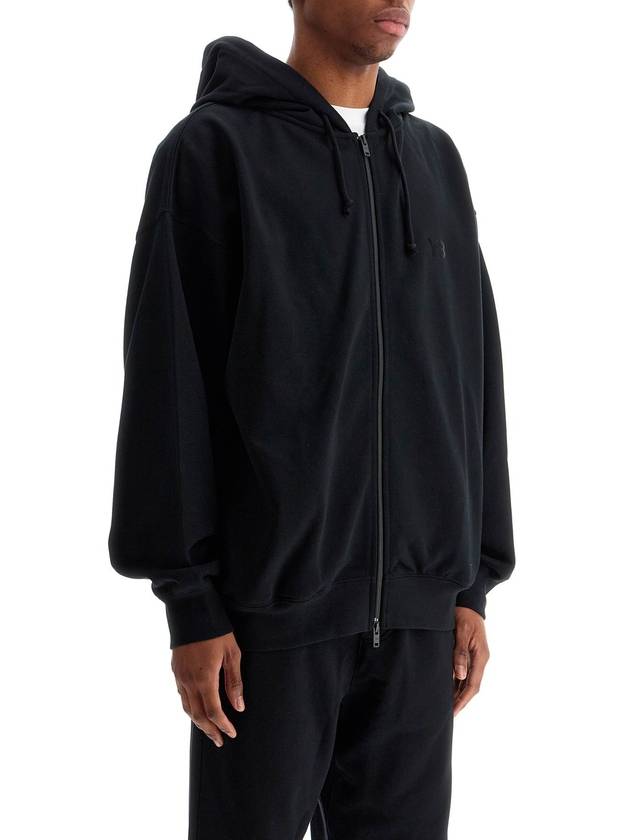 black cotton zip hoodie - Y-3 - BALAAN 2