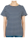 Ethril Stripe 8414 51 Women's Short Sleeve TShirt - SAINT JAMES - BALAAN 1