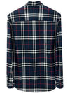 Men's Vintage Check Long Sleeve Shirt Navy - BURBERRY - BALAAN 3