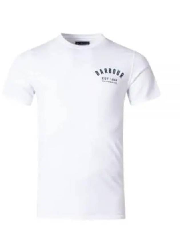 Men's Preppy Logo Short Sleeve T-Shirt White - BARBOUR - BALAAN 2