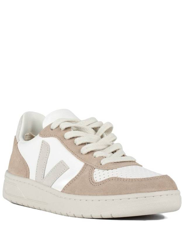 Veja V-10 Leather White Natural Sahara - VEJA - BALAAN 3