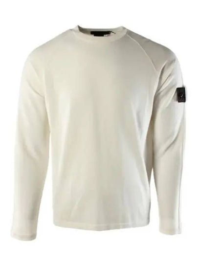 Wappen Patch Crew Neck Knit Top Ivory - STONE ISLAND - BALAAN 2