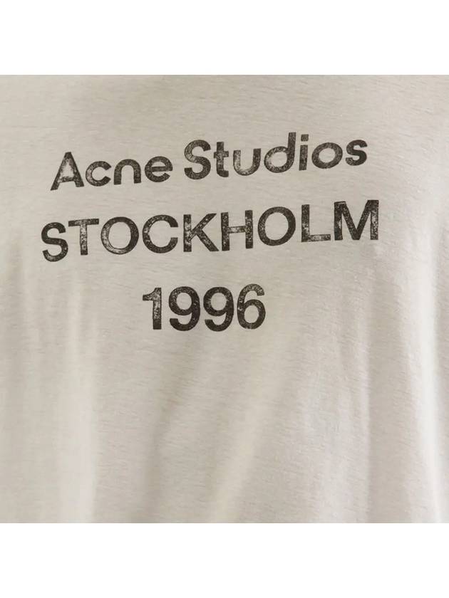 Logo Print Cotton Short Sleeve T-Shirt White - ACNE STUDIOS - BALAAN 5