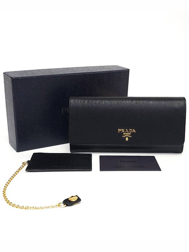 1MH132 Saffiano gold logo long wallet - PRADA - BALAAN 1