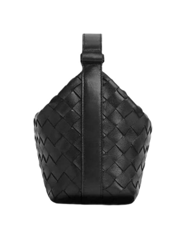 Intrecciato Small Leather Shoulder Bag Black - BOTTEGA VENETA - BALAAN 4