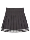 SAILOR KNIT SKIRT Sailor line pleated knit skirtGREY - MONBIRDIE GOLF - BALAAN 3