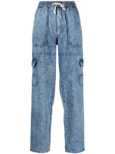 Etoile drawstring waist chambray jeans blue - ISABEL MARANT - BALAAN 1