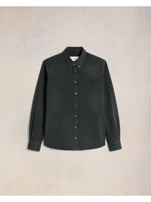 De Coeur Button Down Long Sleeve Shirt Black - AMI - BALAAN 2