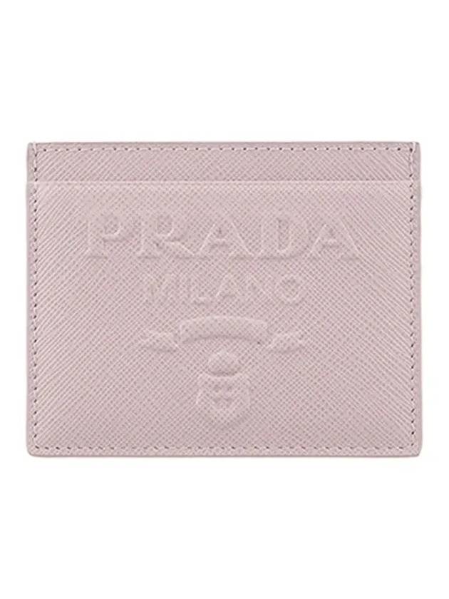 Saffiano Single Card Wallet Pink - PRADA - BALAAN 5