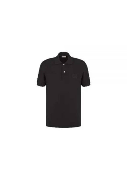 CD Icon Cotton Polo Shirt Black - DIOR - BALAAN 2