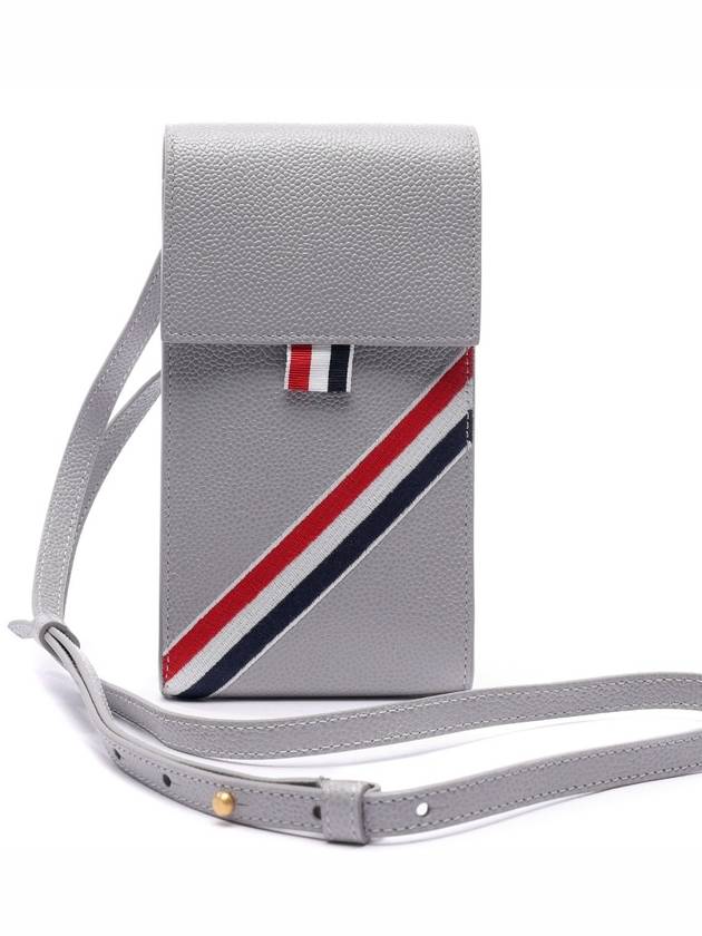 3-line strap cell phone cross bag - THOM BROWNE - BALAAN.