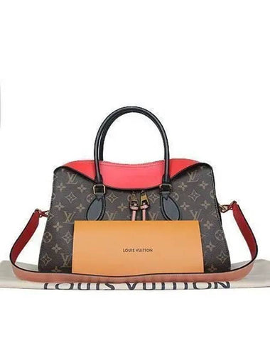 M43795 Monogram Canvas Red Peach Black Leather Tuileries 2WAY - LOUIS VUITTON - BALAAN 1