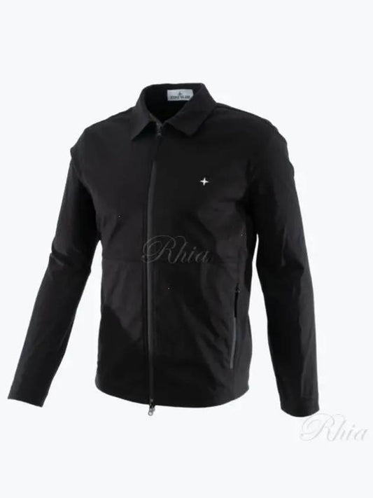 Stellina Embroidered Shirt Jacket Black - STONE ISLAND - BALAAN 2