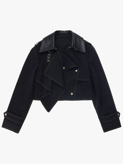 Crop Trench Jacket Black - HELMUT LANG - BALAAN 2