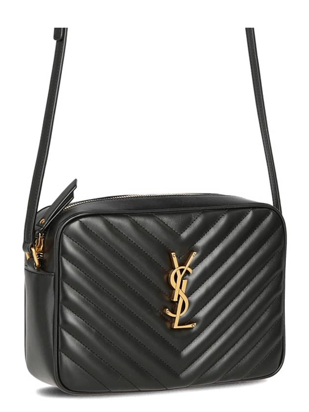 Lou Logo Quilting Cross Bag Black - SAINT LAURENT - BALAAN 3