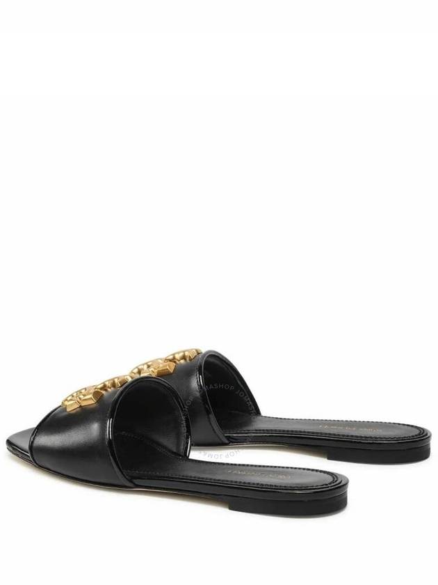 Logo Eleanor Slippers Black - TORY BURCH - BALAAN 4