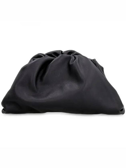 Dumpling Small Leather Clutch Bag Black - BOTTEGA VENETA - BALAAN 2