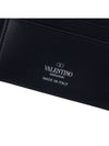 VLTN Logo Leather Half Wallet Black - VALENTINO - BALAAN 9