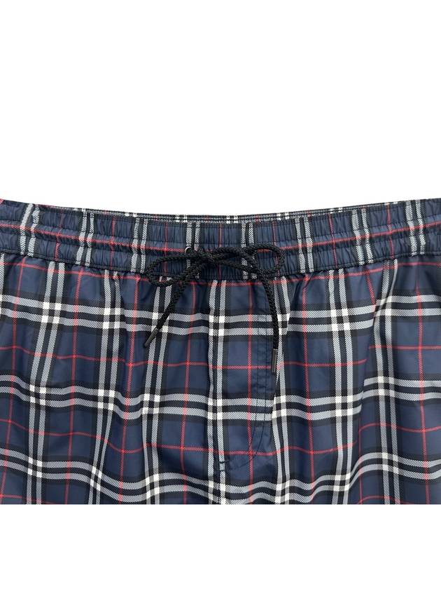 Check Swim Shorts Navy - BURBERRY - BALAAN 4