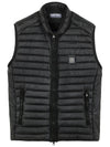 Men's Logo Patch Puffer Vest Black - STONE ISLAND - BALAAN 2