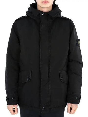 David-TC Down Short Parka Black - STONE ISLAND - BALAAN 1