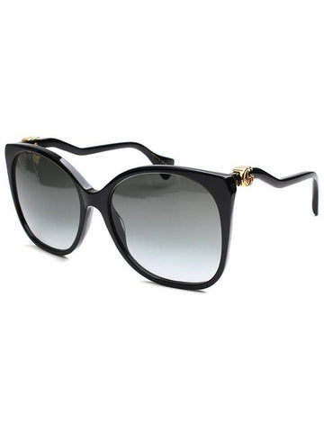 Black Wavy Temple Sunglasses - GUCCI - BALAAN 1