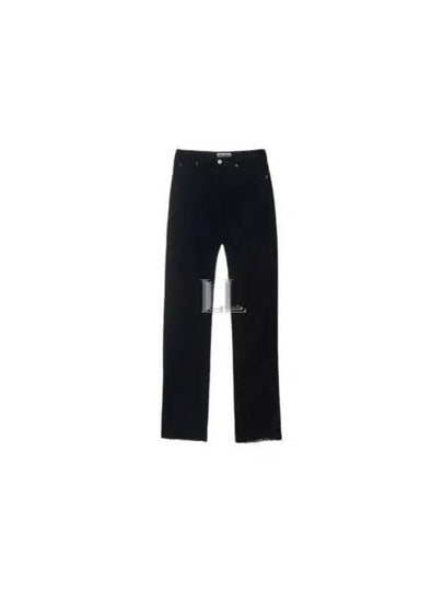 Washed Velvet Straight Pants Black - MIU MIU - BALAAN 2