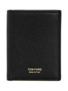 T Line Logo Fold Card Wallet Black - TOM FORD - BALAAN 2