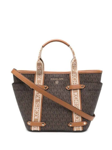 Maeve Small Logo Tote Bag Brown - MICHAEL KORS - BALAAN 1