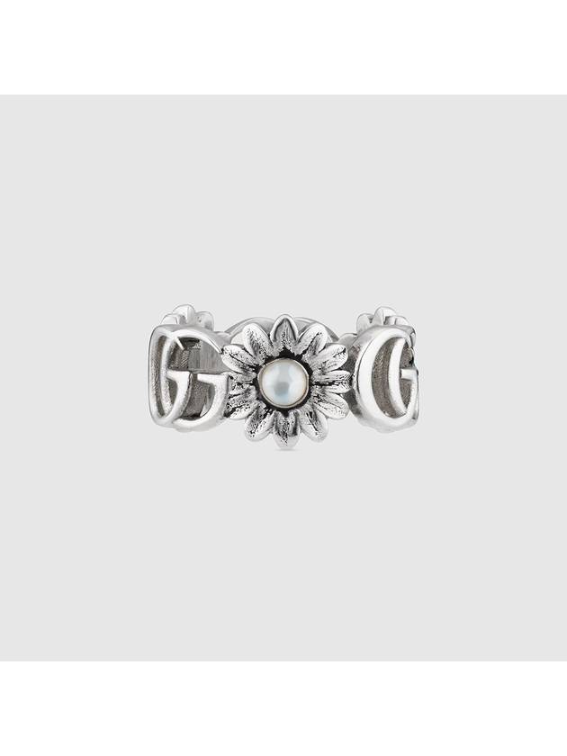 Double G Mother Of Pearl Ring Silver - GUCCI - BALAAN 4