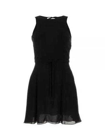 Women s back open sleeveless mini dress black 729754 Y103W - SAINT LAURENT - BALAAN 1