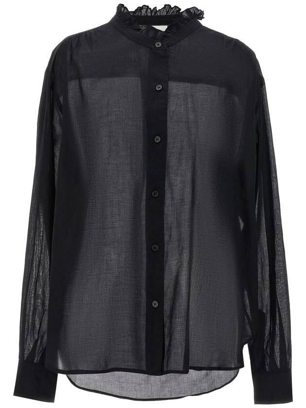 Gamble Organic Cotton Shirt Black - ISABEL MARANT ETOILE - BALAAN 2