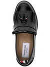 Tassel Trimmed Patent Calf Leather Loafers Black - THOM BROWNE - BALAAN 5