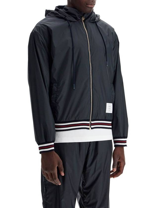 Logo Patch Ripstop Track Jacket Navy - THOM BROWNE - BALAAN 3