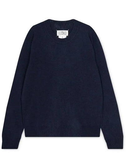 Crew Neck Cashmere Knit Top Navy - MAISON MARGIELA - BALAAN 2