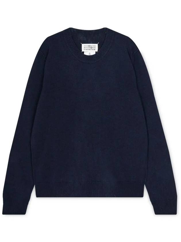 Crew Neck Cashmere Knit Top Navy - MAISON MARGIELA - BALAAN 4