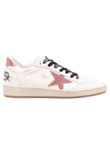 Ball Star Leather Low Top Sneakers Peach White - GOLDEN GOOSE - BALAAN 1