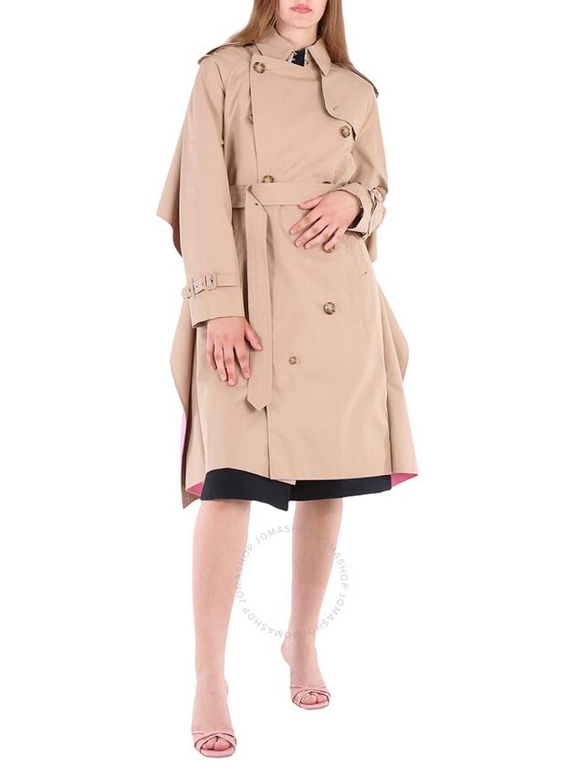 Soft Cotton Twill Cape Trench Coat Beige - BURBERRY - BALAAN 2