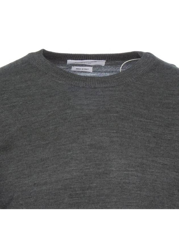 4 Bar Armband Classic Merino Wool Knit Top Medium Grey - THOM BROWNE - BALAAN 9