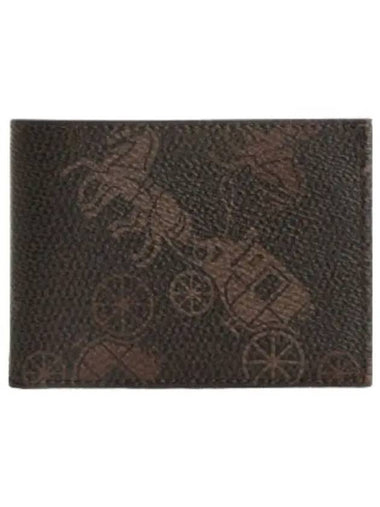 Slim Billfold Wallet Large Horse and Carriage CM407 W8F - COACH - BALAAN 1