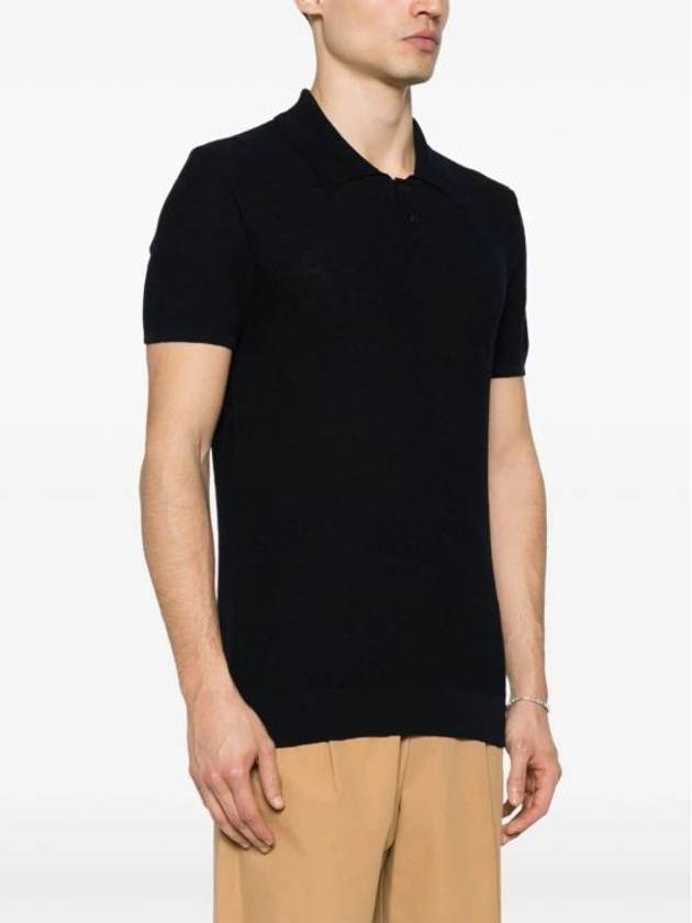 Men's Jay Knit Polo Shirt Navy - A.P.C. - BALAAN 3